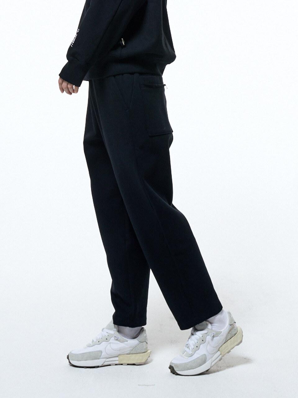 HAUS 072C TERRY SETUP PANTS BLACK