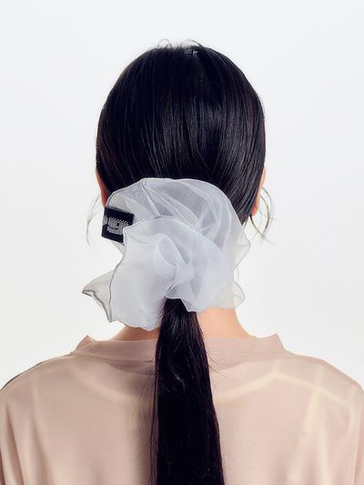 hausFOG Mesh Hair Scrunchie [Silver]