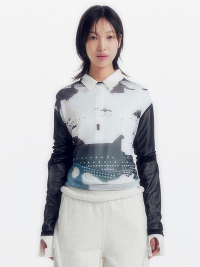 hausFOG Soft-touch Mesh Standard Fit Long Sleeve T-shirt [Black]
