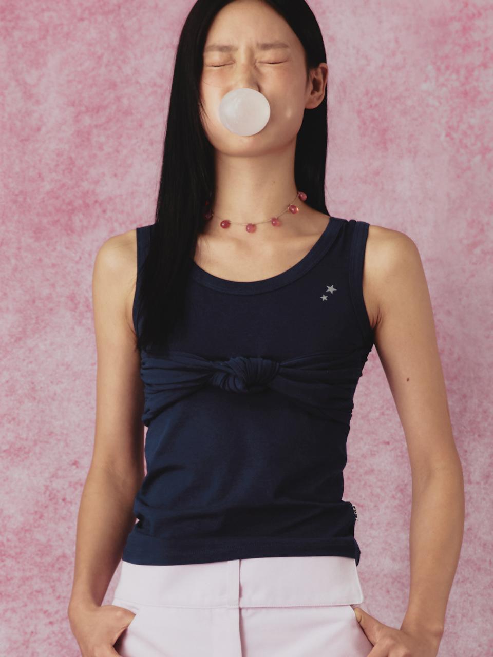 hausFOG Twisted Sleeveless Tank [Navy]