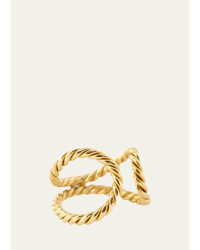 Haute Victoire 18K Yellow Gold Open Shank Twisted Ring