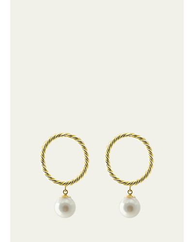 Haute Victoire Akoya Pearl Hand-Twisted 18K Yellow Gold Earrings