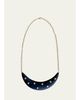 Haute Victoire Crescent Moon Ebony and Diamond Necklace - 1