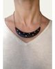 Haute Victoire Crescent Moon Ebony and Diamond Necklace - 2