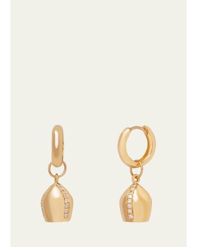 Haute Victoire Diamond Lune Hoop Earrings
