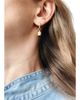 Haute Victoire Diamond Lune Hoop Earrings - 2