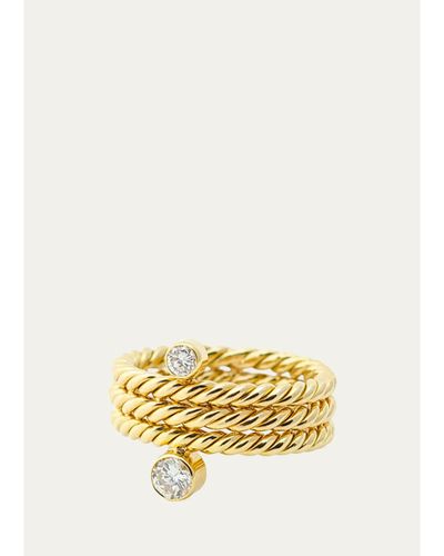 Haute Victoire Hand Twisted 3 Row Diamond Ring