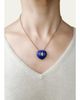 Haute Victoire Lapis Lazuli and Citrine Carved Heart Necklace, 15"L - 2
