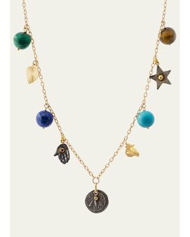 Haute Victoire Medallion Charm Necklace, 18"L