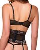 Hauty Hauty Floral Embroidered Mesh Bra, Thong & Garter Belt - 2