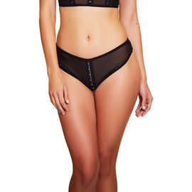 Hauty Hauty High Waist Hook and Eye Mesh Panties