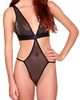 Hauty Hauty Mixed Media Plunge Neck Teddy - 1