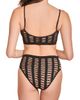Hauty Hauty Seamless Fishnet Heart Bra & Panties Set - 2
