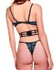 Hauty Hauty Strappy Embroidered Mesh Thong Teddy - 2