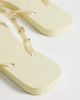 Havaianas Havaianas embelished square toe flip flops in cream-White - 4