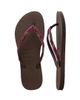 Havaianas Havaianas slim embellished flip flops in dark brown - 1