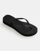 Havaianas Havaianas slim flatform flip flops in black - 3