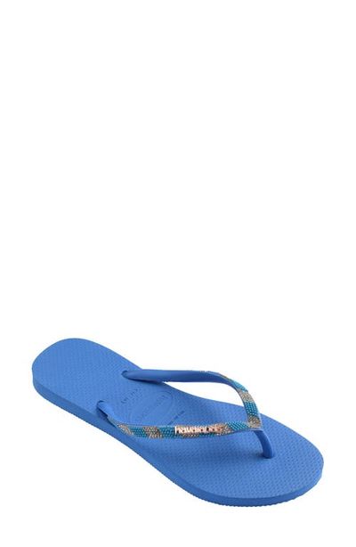 Havaianas Havaianas Slim Glow Embellished Water Resistant Flip Flop
