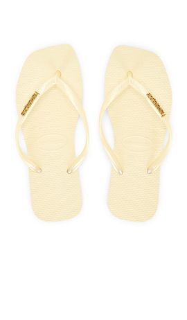 Havaianas Havaianas Slim Square Logo Metallic Sandal