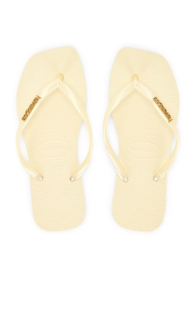 Havaianas Havaianas Slim Square Logo Metallic Sandal