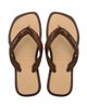 Havaianas Havaianas square toe flip flops in brown and beige - 1