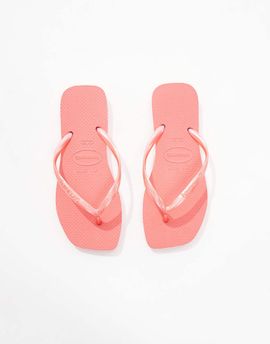 Havaianas Havaianas square toe flip flops in coral-Orange