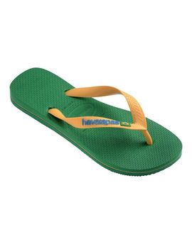 Havaianas Havaianas Unisex Brazil logo flip flops in green and yellow