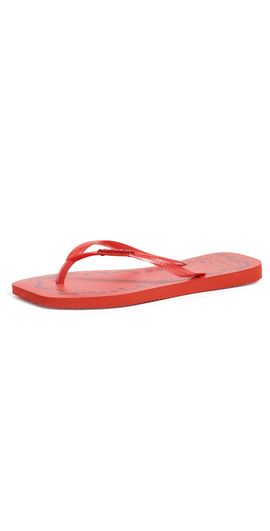 Havaianas Havaianas X Devil Wears Prada Slim Square Flip Flops Red
