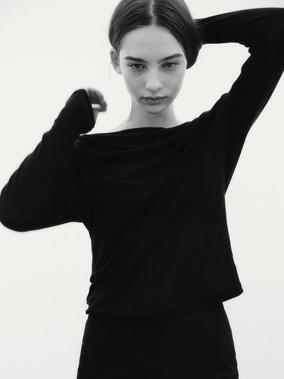 HAVEC Long sleeve layered t shirts - Black