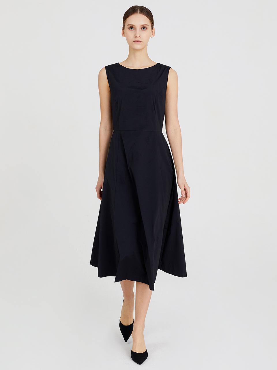 HAVELESS Sleeveless Flare Dress_Black