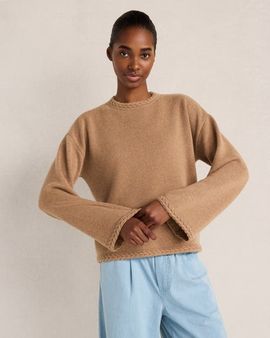 Haven Well Within Haven Well Within Cashmere Cable Trim Crewneck Sweater