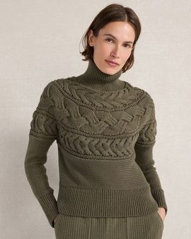 Haven Well Within Haven Well Within Cotton Blend Cable Mockneck Sweater