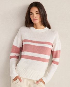Haven Well Within Haven Well Within Cotton Linen Stripe Roll Neck Sweater