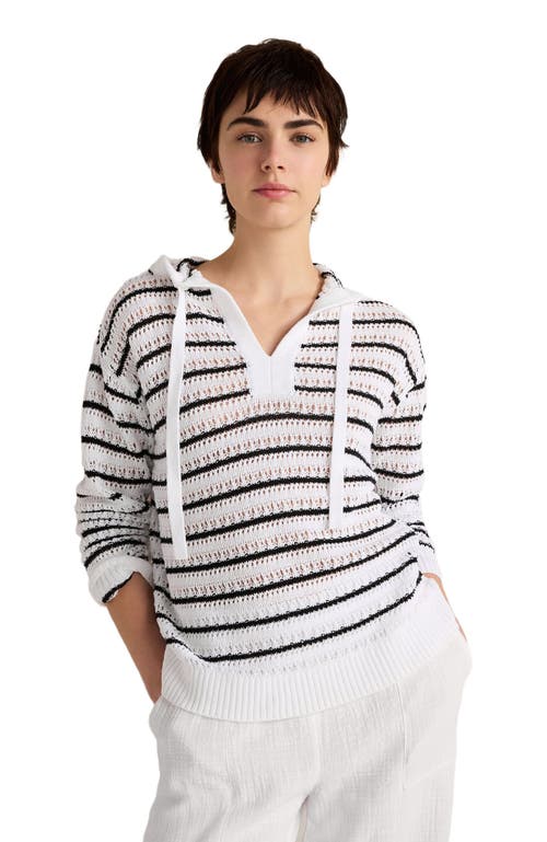 Haven Well Within Haven Well Within Linen Cotton Blend Striped Open Stitch Hoodie