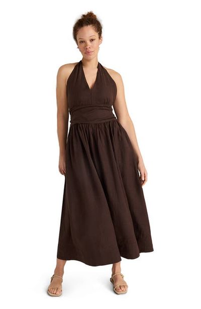 Haven Well Within Haven Well Within Linen Halter Maxi Dress