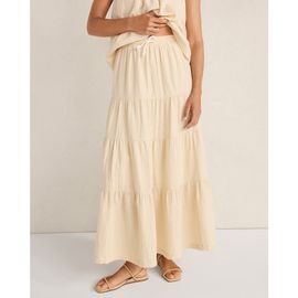 Haven Well Within Haven Well Within Organic Cotton Gauze Tiered Maxi Skirt