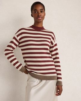 Haven Well Within Haven Well Within Organic Cotton Heritage Striped Roll Neck Sweater