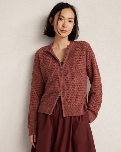 Haven Well Within Haven Well Within Organic Cotton Linen Open Stitch Cardigan