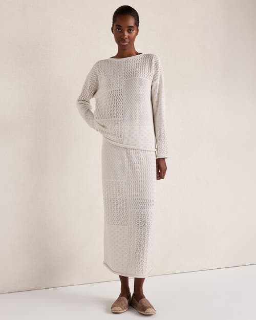 Haven Well Within Haven Well Within Organic Cotton Mixed Stitch Midi Skirt