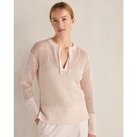 Haven Well Within Haven Well Within Organic Cotton Open Stitch Split Neck Pullover