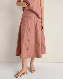 Haven Well Within Haven Well Within Organic Cotton Poplin Drop Waist Skirt