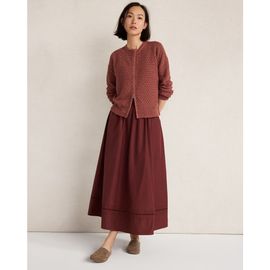 Haven Well Within Haven Well Within Pima Cotton Poplin Lace Pintuck Midi Skirt