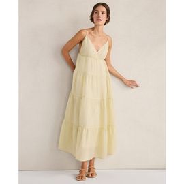 Haven Well Within Haven Well Within Ramie Blend Tiered Maxi Dress