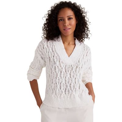 Haven Well Within Haven Well Within Slubby Cotton Linen V-Neck Sweater