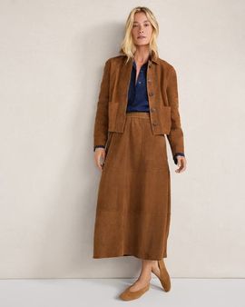 Haven Well Within Haven Well Within Suede Patch Pocket Midi Skirt