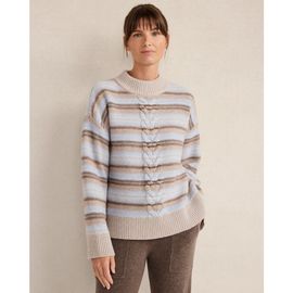 Haven Well Within Haven Well Within Wool Blend Cable Stripe Crewneck Sweater