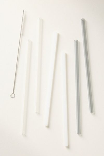 Hawkins New York Essential Glass Straws, Set of 6