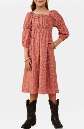 Hayden Girls Hayden Girls Kids' Botanical Peasant Midi Dress