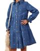 Hayden Girls Hayden Girls Kids' Bow Print Denim Tiered Shirtdress - 3