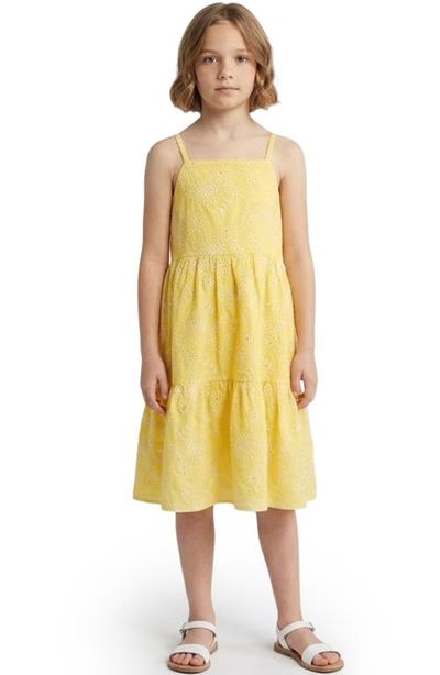 Hayden Girls Hayden Girls Kids' Floral Embroidery Sleeveless Dress